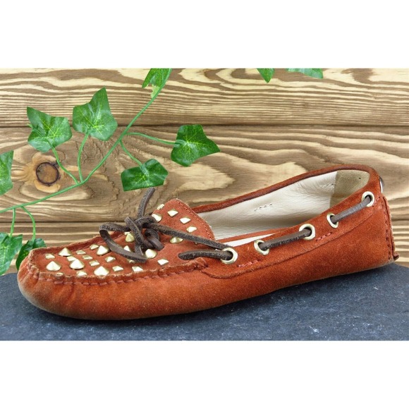 Michael Kors Size 6‎ M Brown Round Toe Driving Moccasins Leather Women - Picture 1 of 7